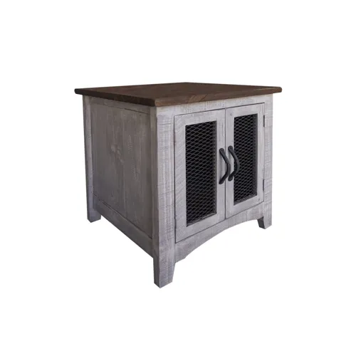 Pueblo Gray End Table