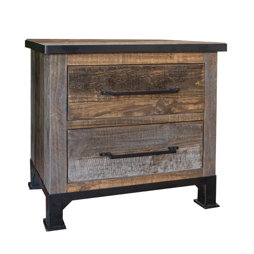 Antique Gray Nightstand