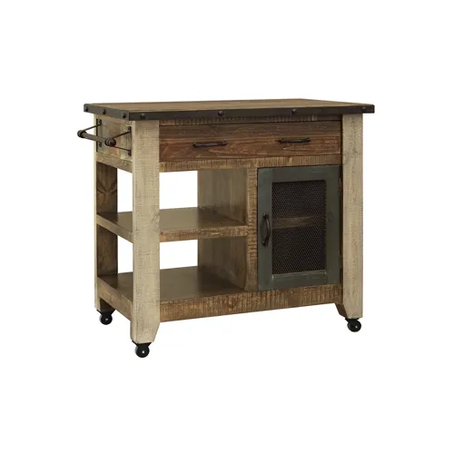 Antique Multicolor Kitchen Island