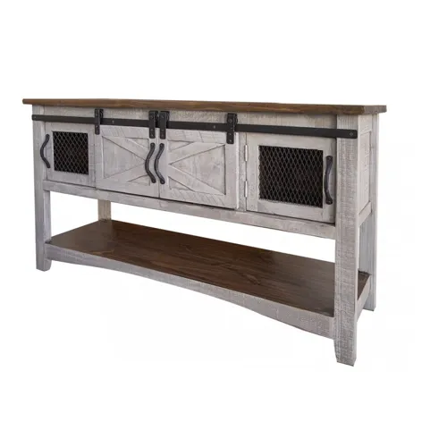 Pueblo Gray Sofa Table