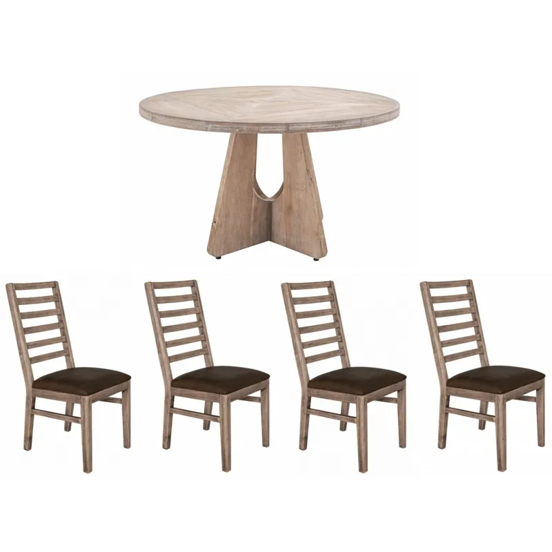 White Balam 5 PC Dining Set