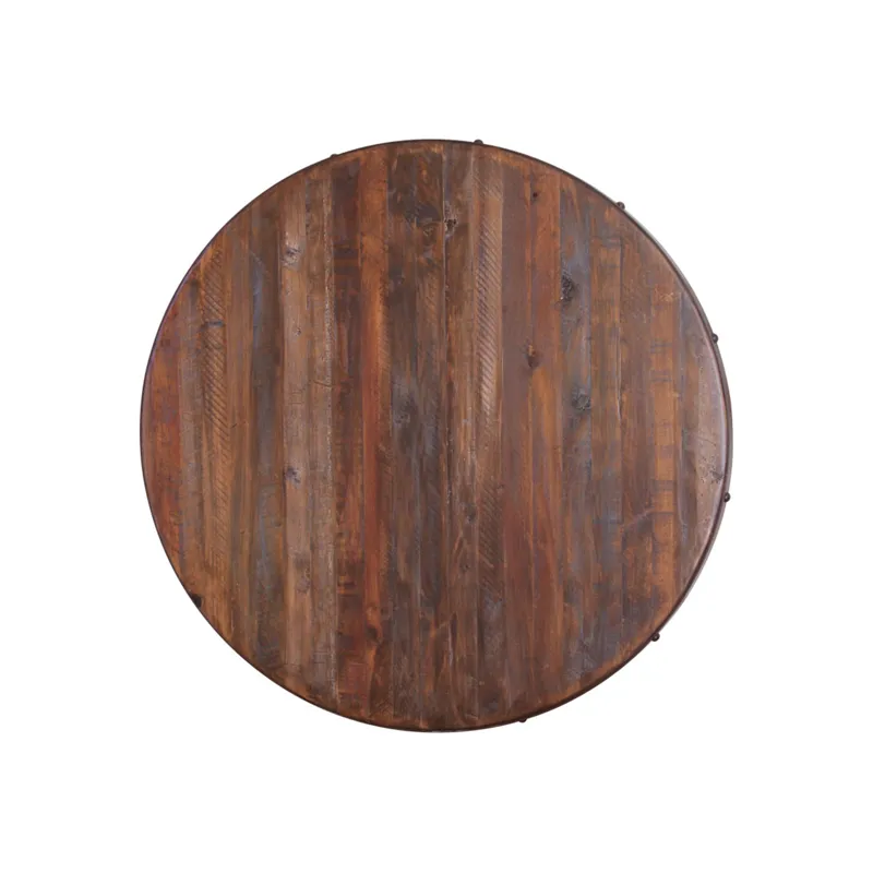 Antique Multicolor Antique Bistro Table Barrel Design