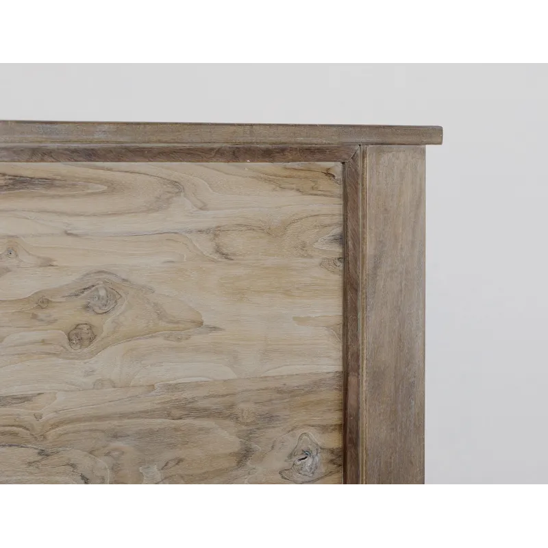 White Teak Queen Headboard