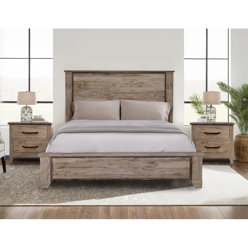 White Teak Nightstand