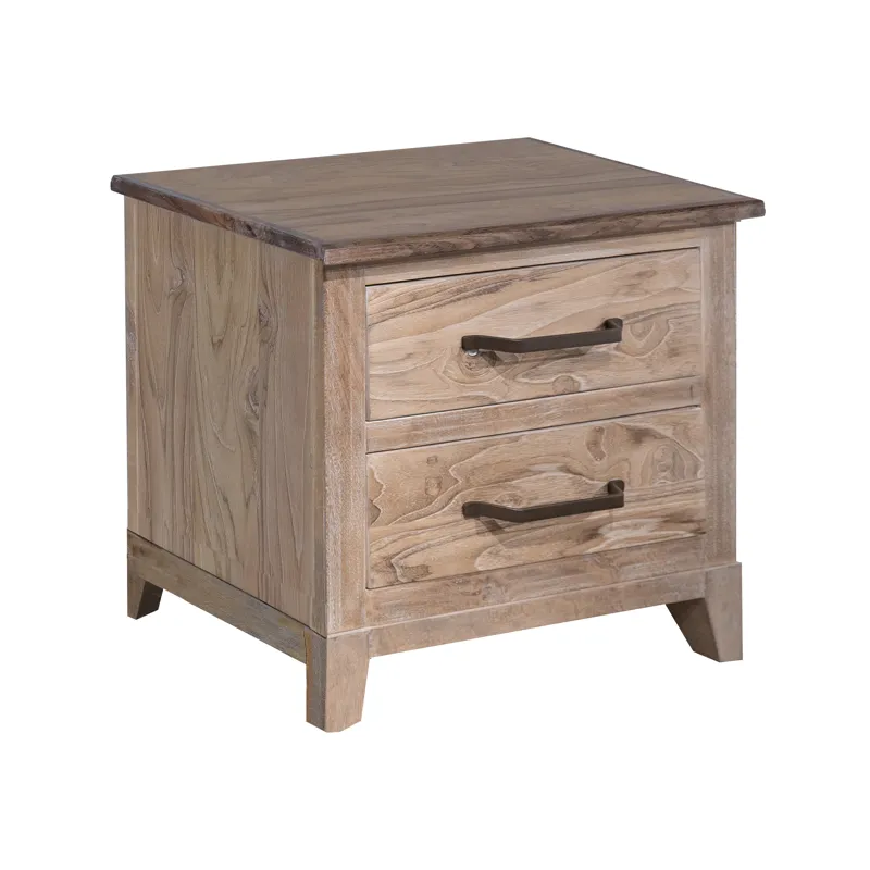White Teak Nightstand