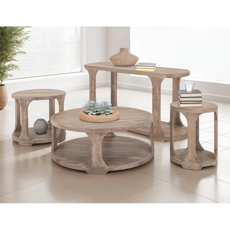 White Balam End Table
