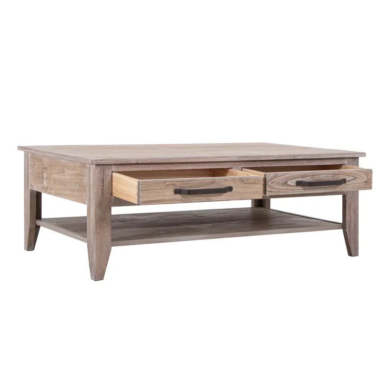 White Teak Cocktail Table