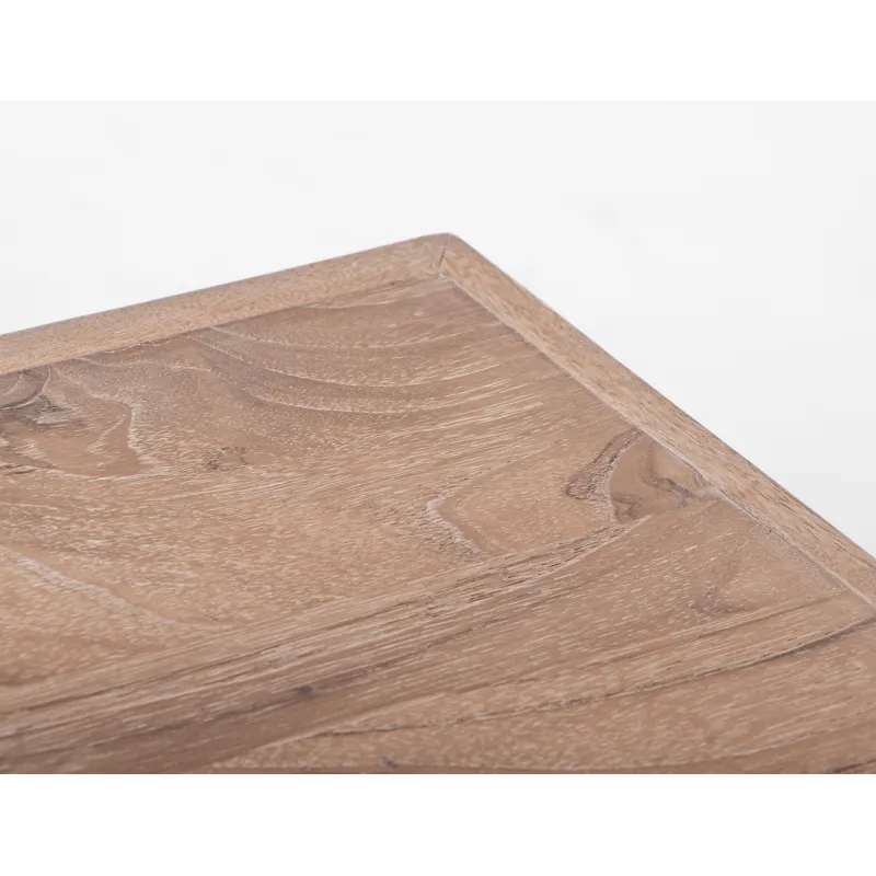 White Teak End Table