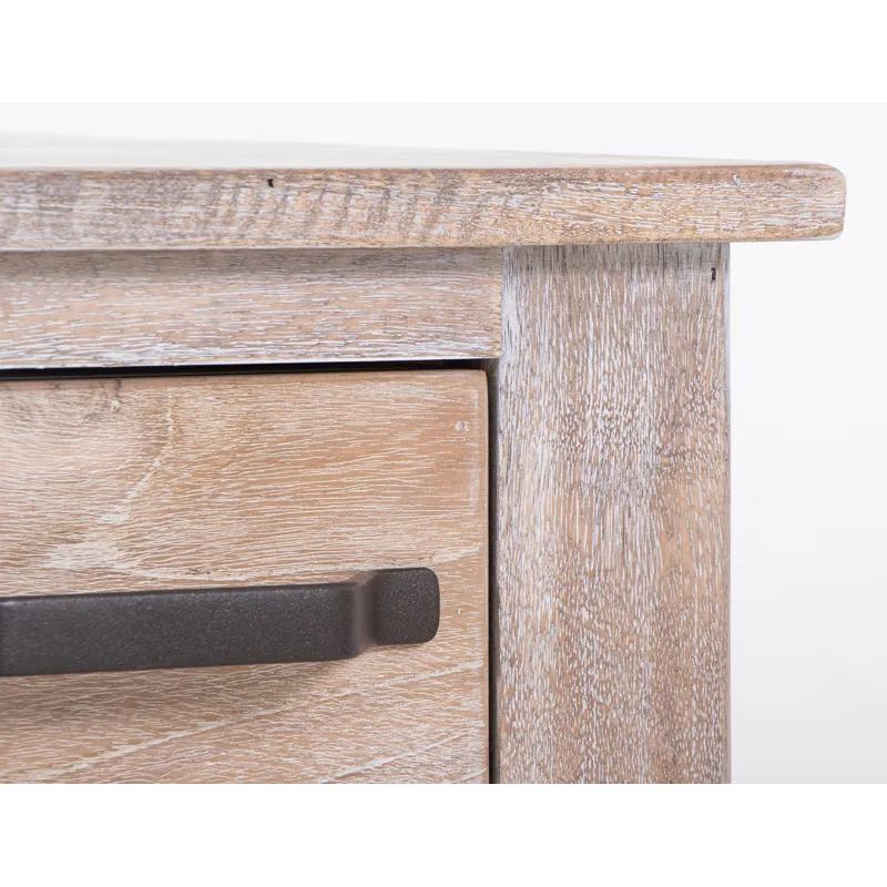 White Teak End Table