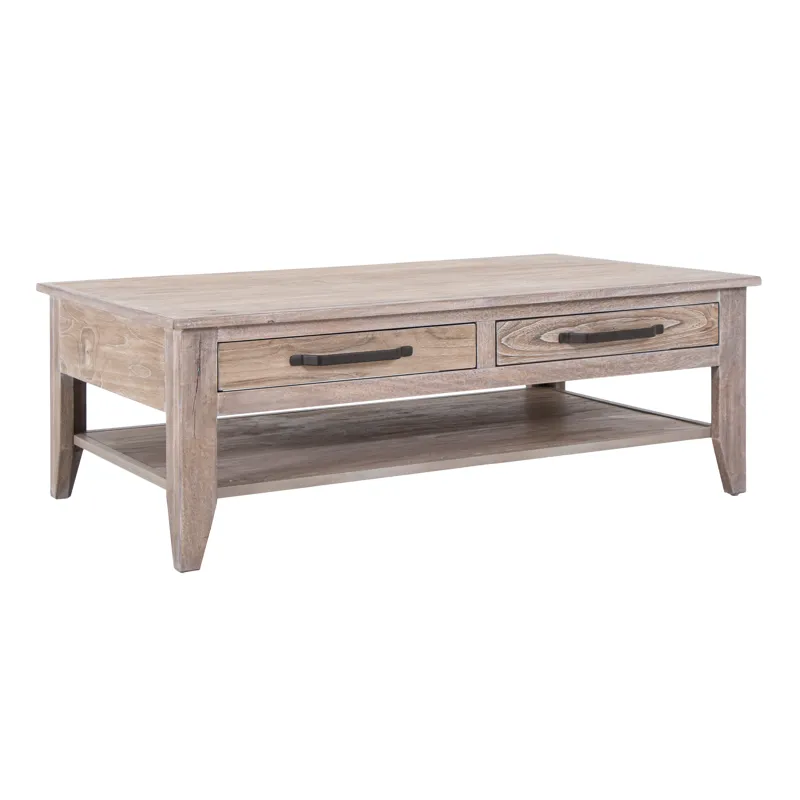 White Teak Cocktail Table