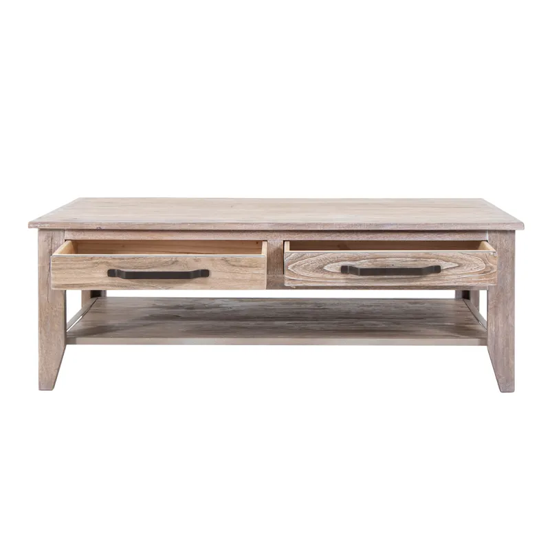 White Teak Cocktail Table