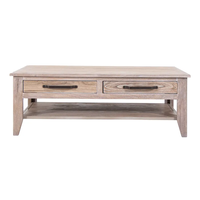 White Teak Cocktail Table