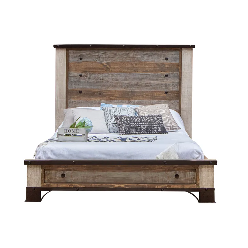 Antique Multicolor Antique Queen Bed