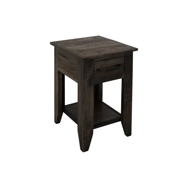 Dark Teak Chairside Table