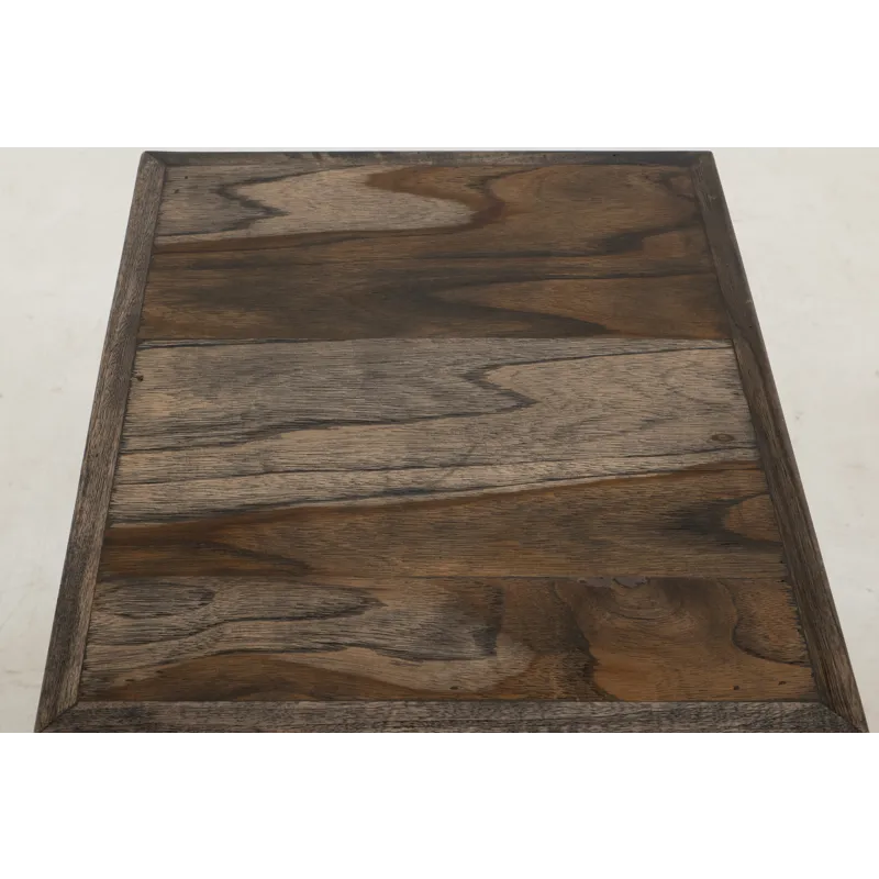 Dark Teak Chairside Table