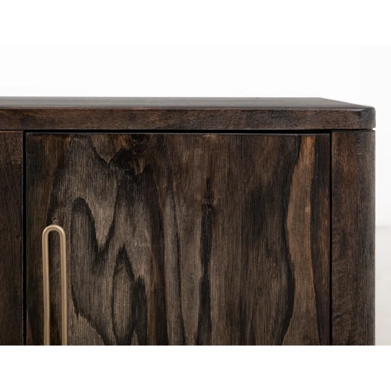 Black Balam TV Stand for Fire Place