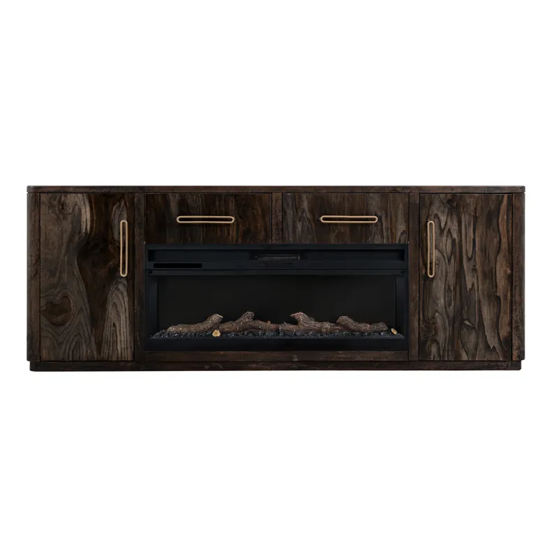 Black Balam TV Stand for Fire Place