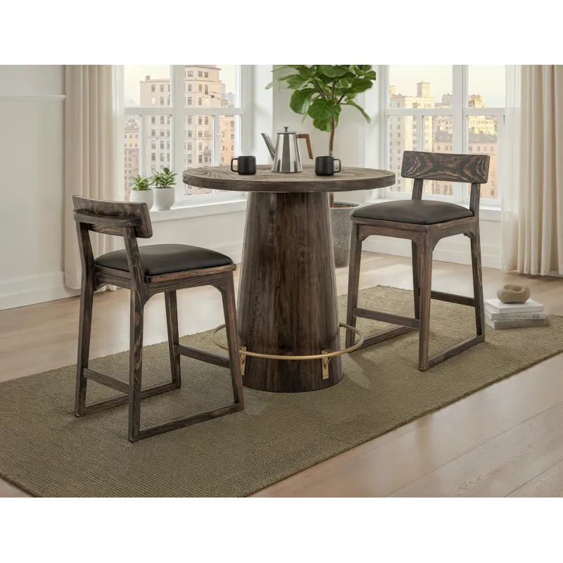 Black Balam Upholstered Barstool