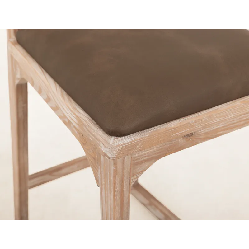 White Balam Upholstered Barstool