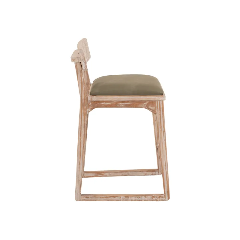 White Balam Upholstered Barstool
