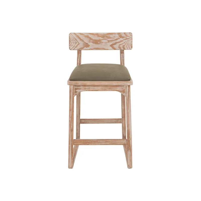 White Balam Upholstered Barstool