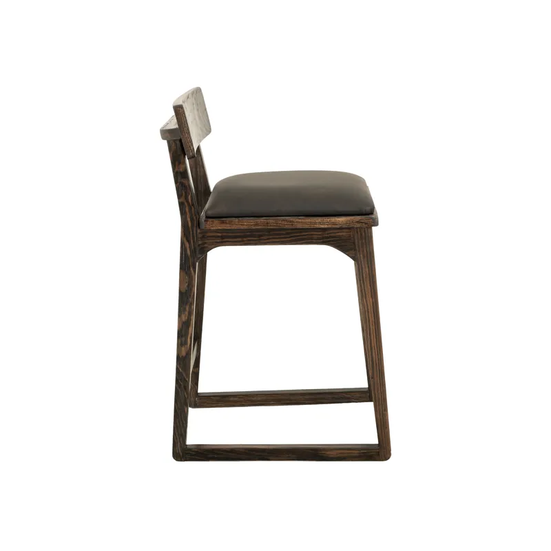 Black Balam Upholstered Barstool