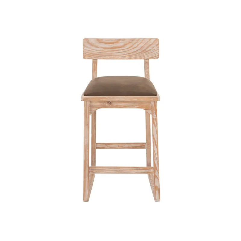 White Balam Upholstered Barstool