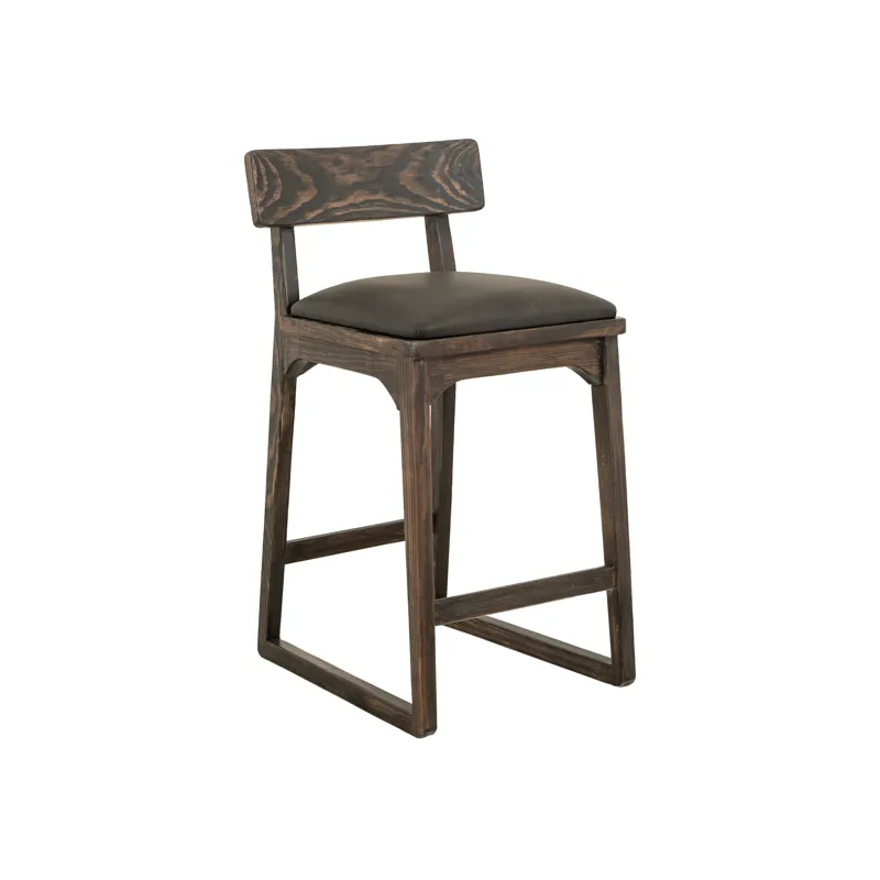 Black Balam Upholstered Barstool