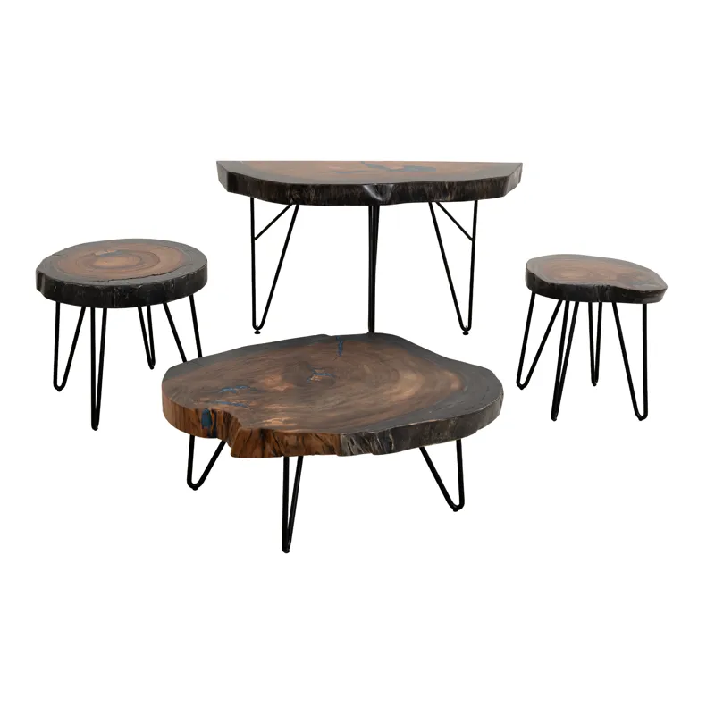 Parota Epoxy Chairside Table