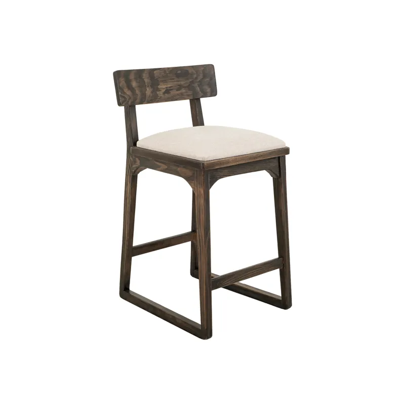Black Balam Upholstered Barstool