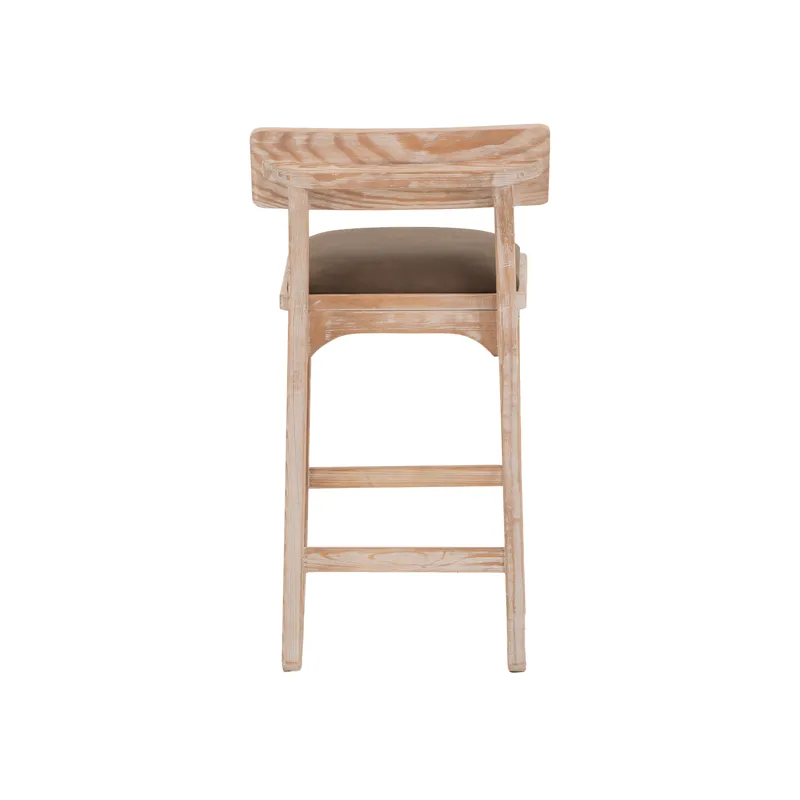 White Balam Upholstered Barstool