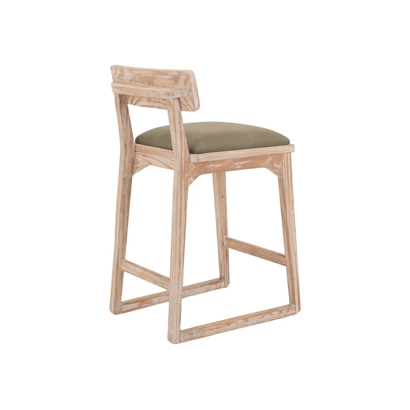White Balam Upholstered Barstool