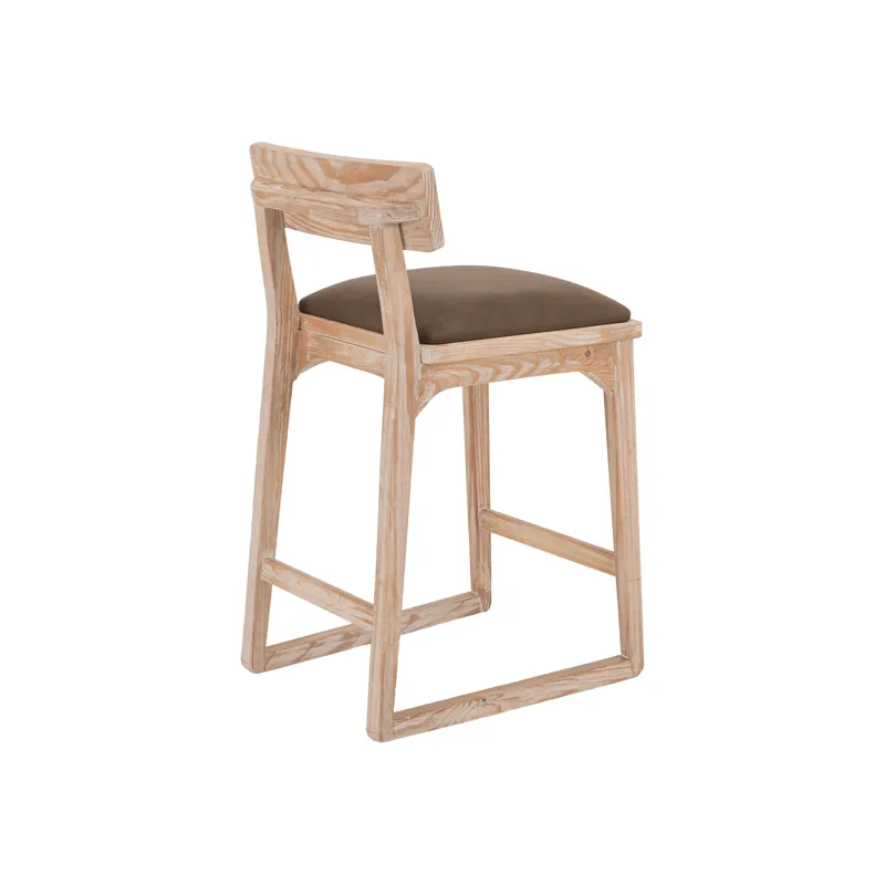 White Balam Upholstered Barstool