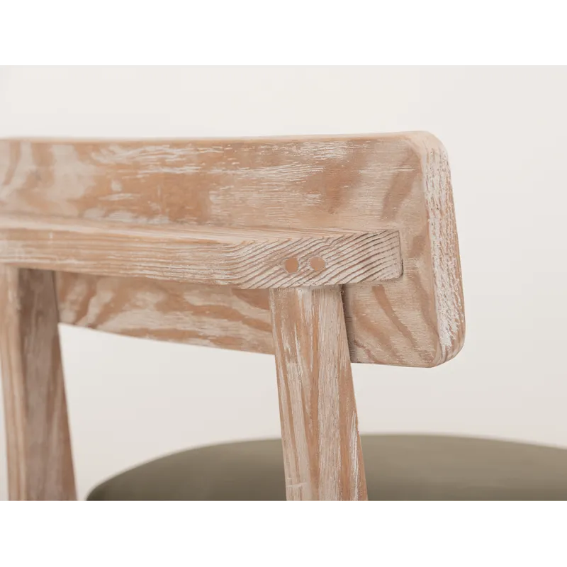 White Balam Upholstered Barstool