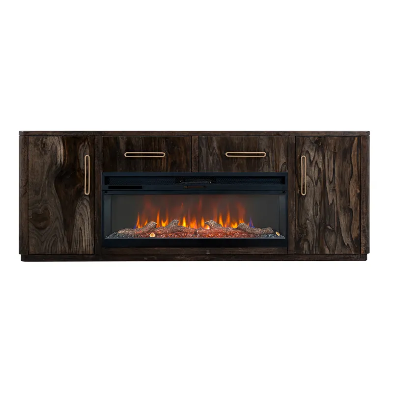 Black Balam TV Stand for Fire Place