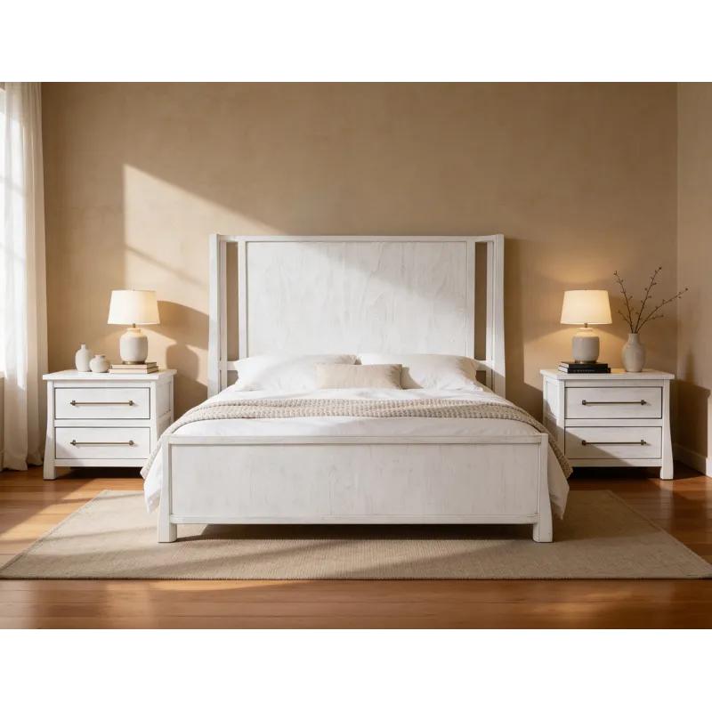 White Roots King Headboard