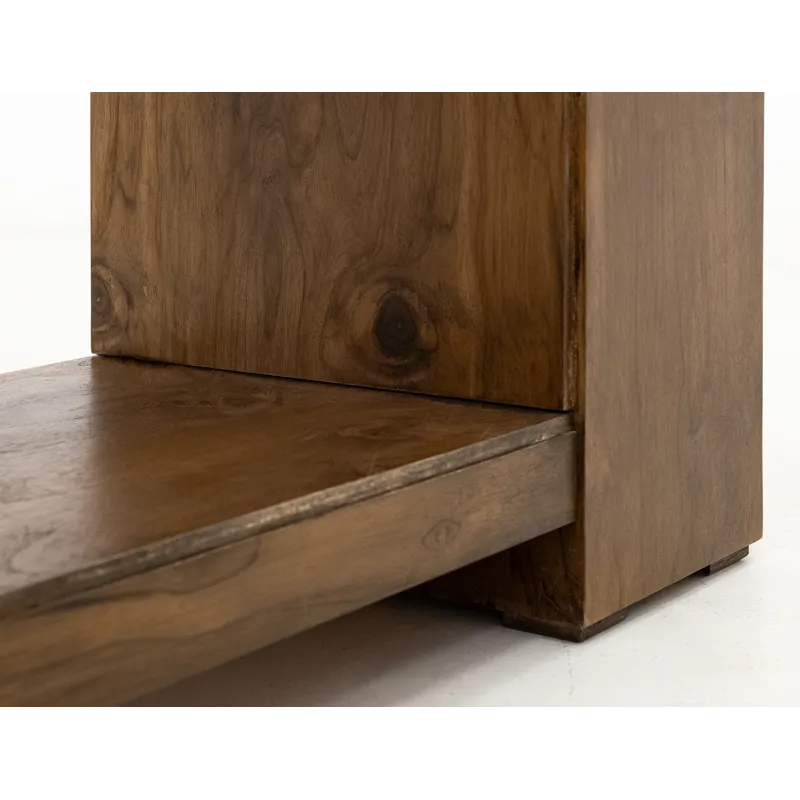 Natural Teca Console for Fire Place