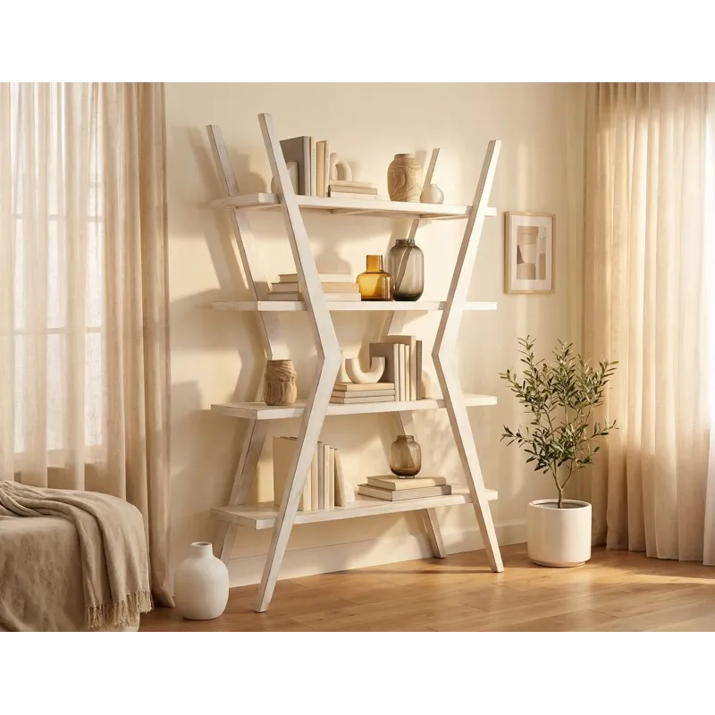 Moka White Bookcase