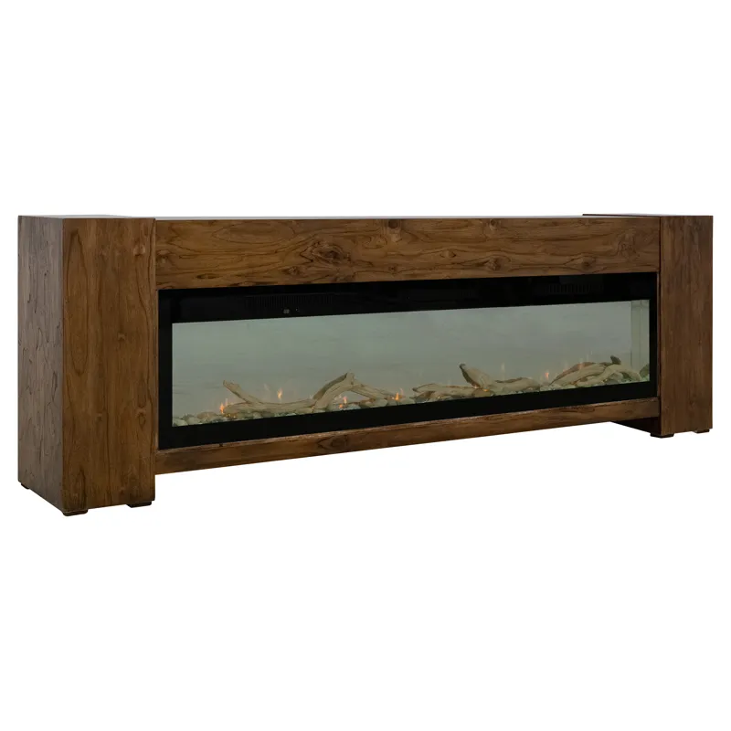 Natural Teca Console for Fire Place