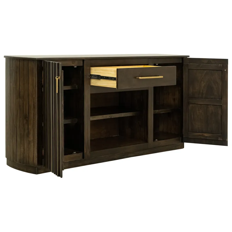 Dark Mezquite TV Stand for Fire Place