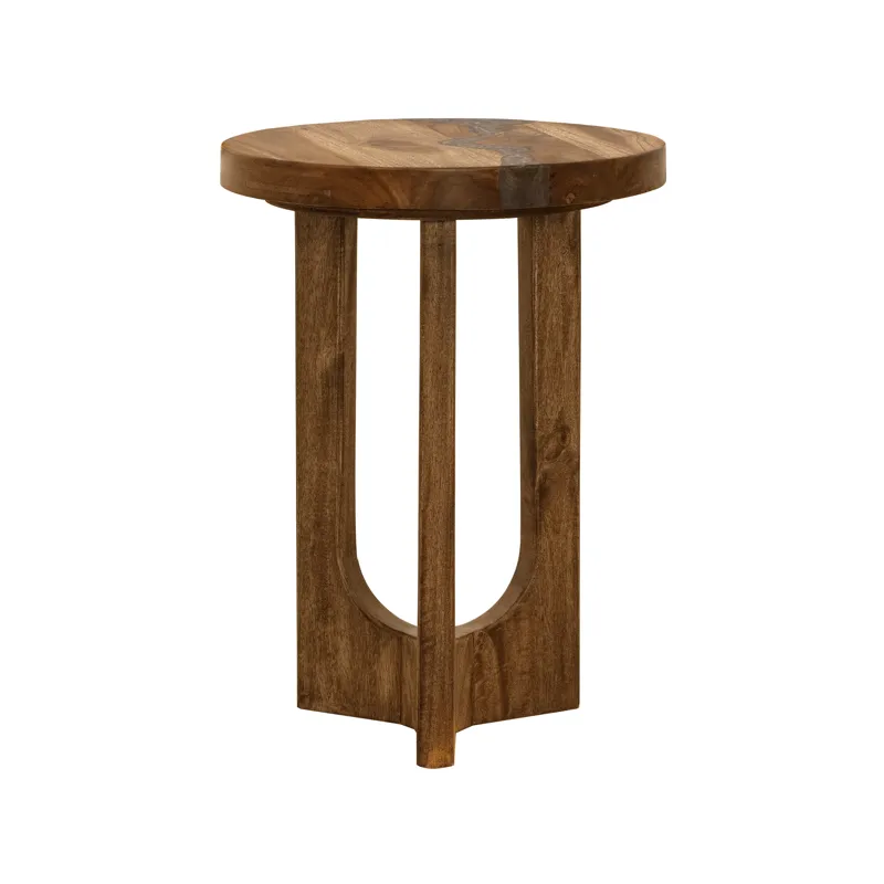 Silver Chairside Table