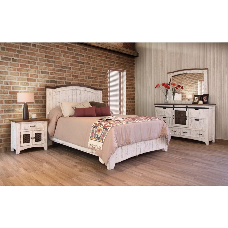 Pueblo White 4 PC Queen Bedroom Set IFD3604PC by International