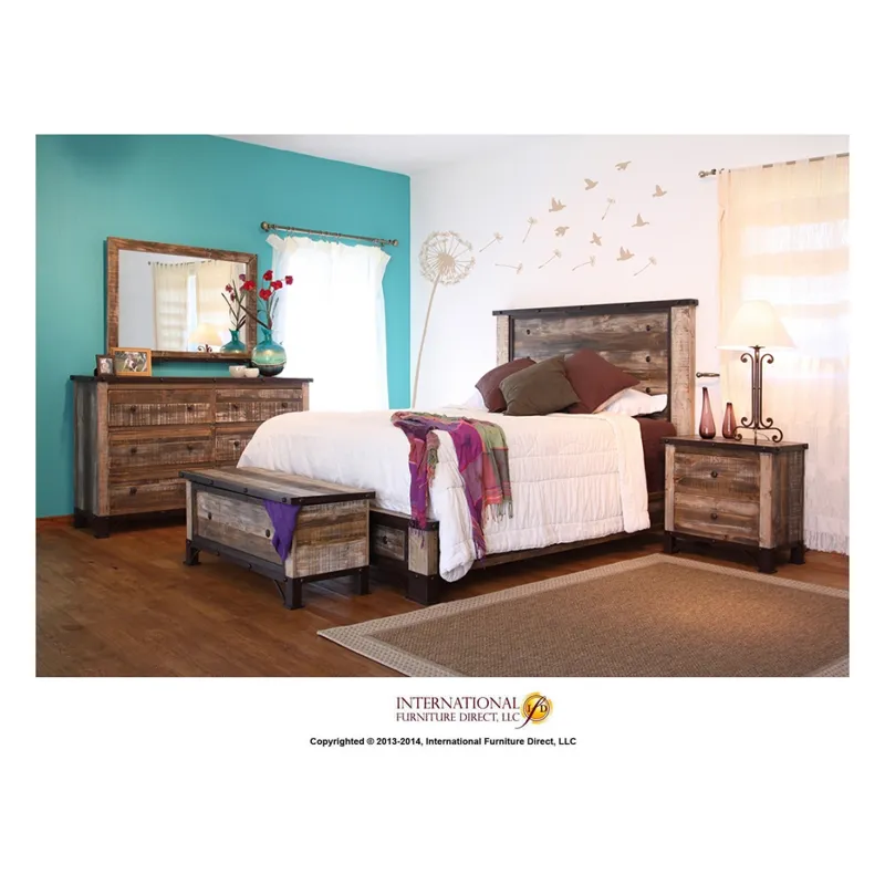 Antique Full Bed w/ Platform Style Footboard