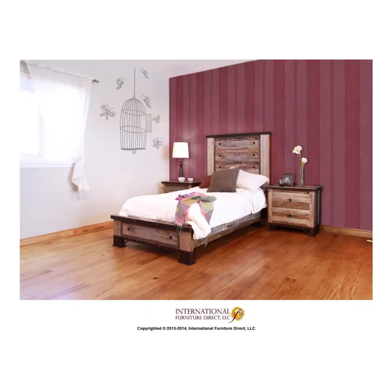 Antique Twin Bed w/ Platform Style Footboard