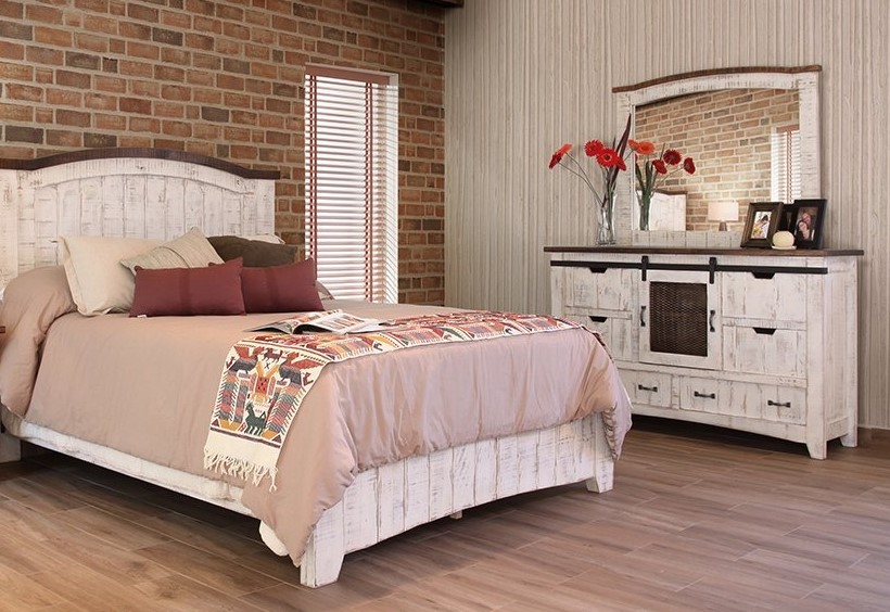 Pueblo White 3 PC Queen Bedroom Set IFD3603PC by International