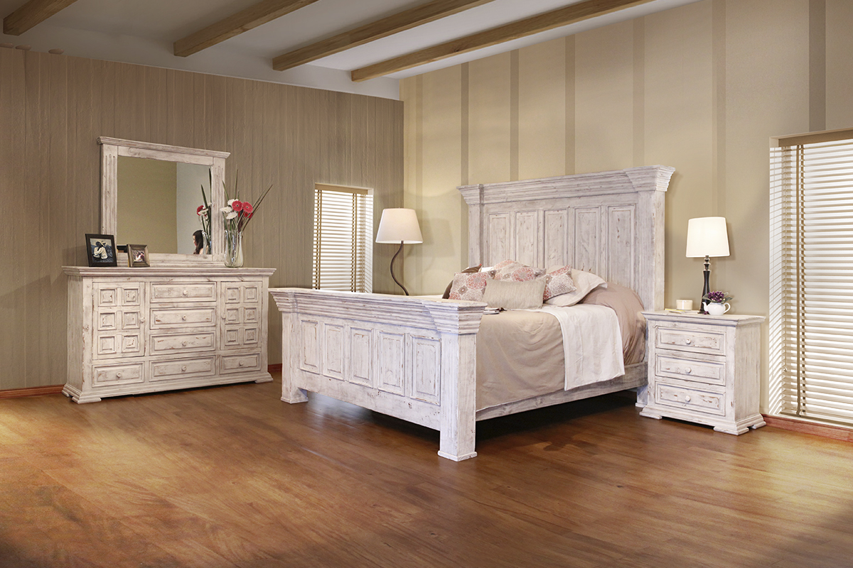 Terra White Queen Bed IFD1022BEDQ by International Furniture Direct at