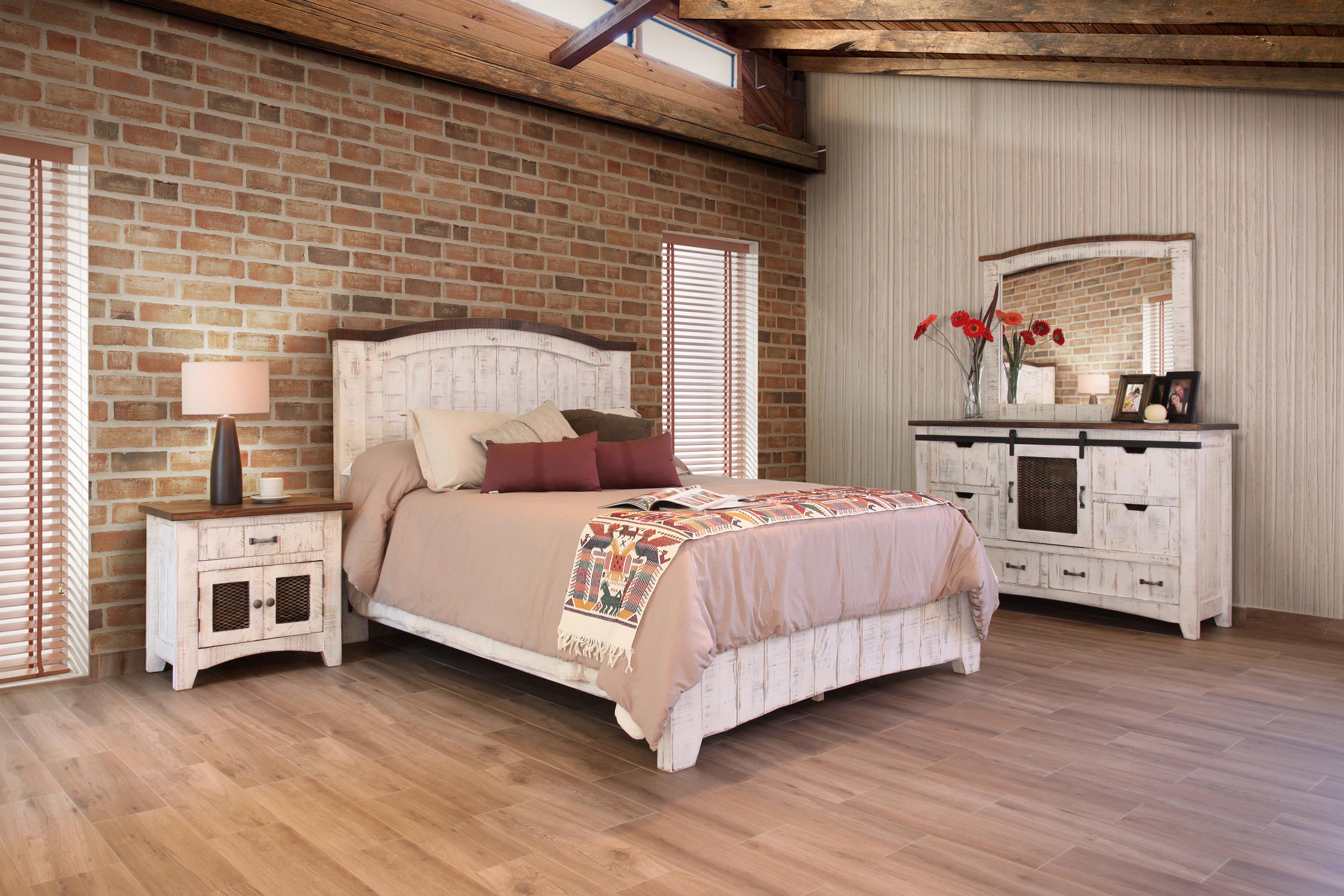 Pueblo White California King Bed NIS444594818 by International