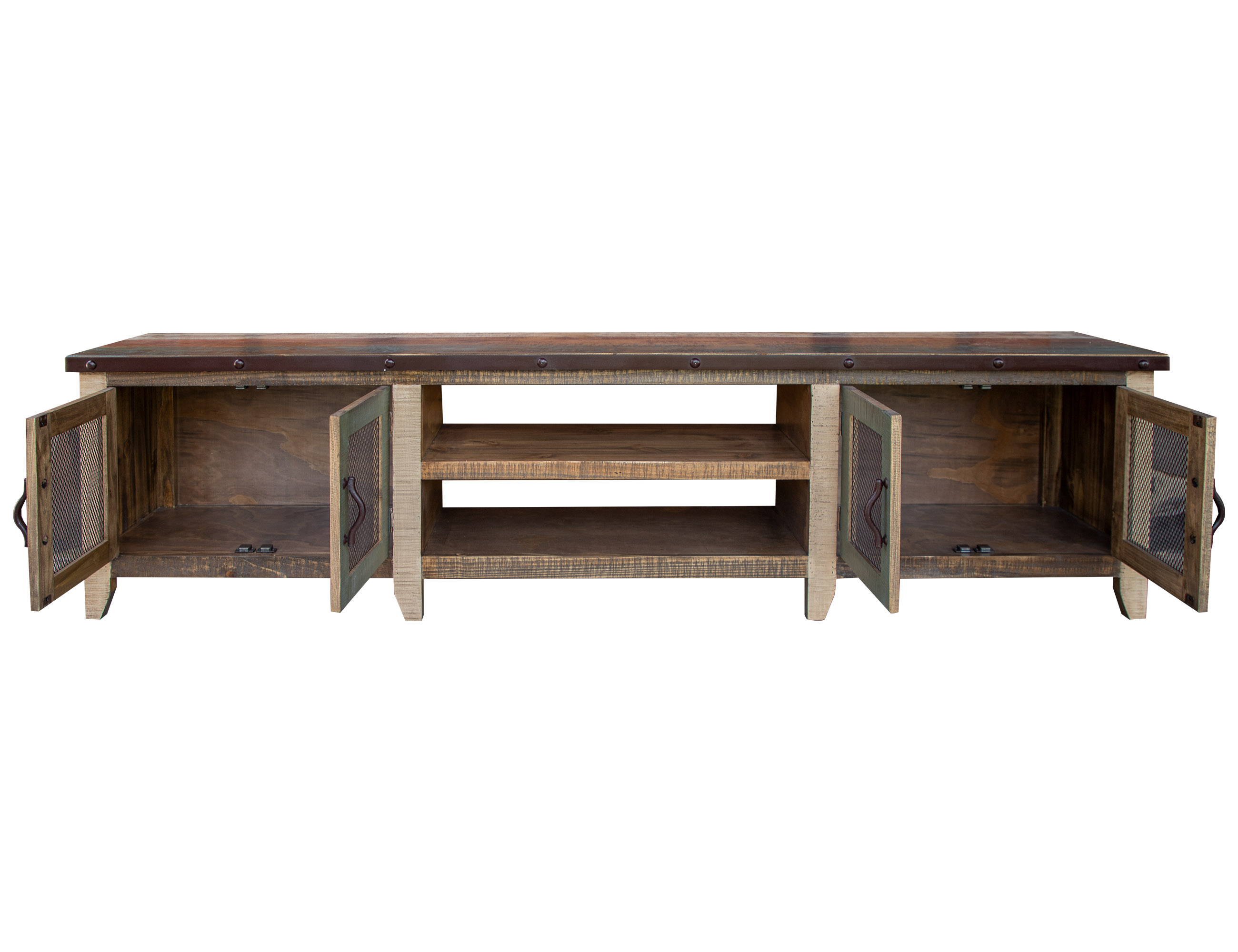 Antique Multicolor TV Stand IFD9661STN93 by International Furniture