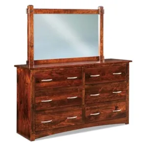 Denver 6 Drawer Dresser w/Mirror