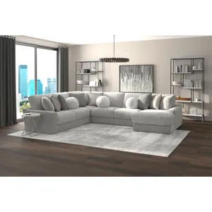 Canyon 4 PC Sectional - Platinum / Grey